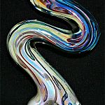Handblown Glass Snake Pipe