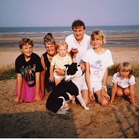 a family day out to the beach 1989