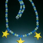 Yellow Star Bead Necklace