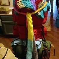 A travelling hippy's bag