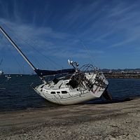 Stranded boats in La Paz