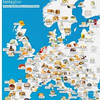 Cheese map of Europe