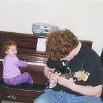 Playing free jazz with my cousin, Allison.