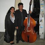 after playing bass in a concert