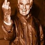 Leary givin' the finger!