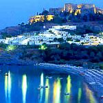 Lindos Bay By Night