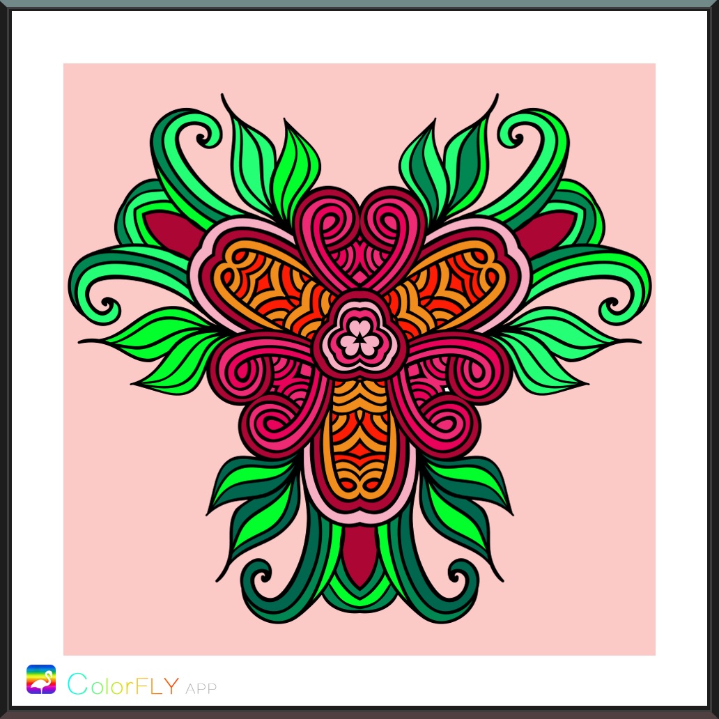 Colored in flower